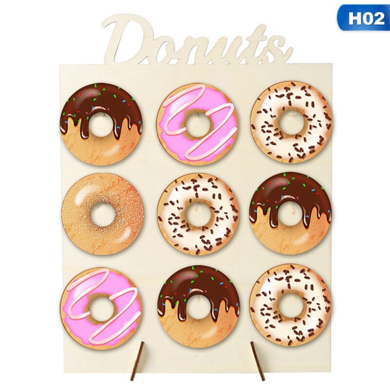 Donuts Stand Donut Muur Display Houder Bruiloft Decoratie Verjaardag Feestartikelen Baby Shower Hout Donut Houder Partij Decoratie