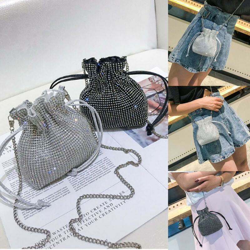Mini pochette en diamant pour femmes, sac à main de soirée, de mariée, de bal, à la ,