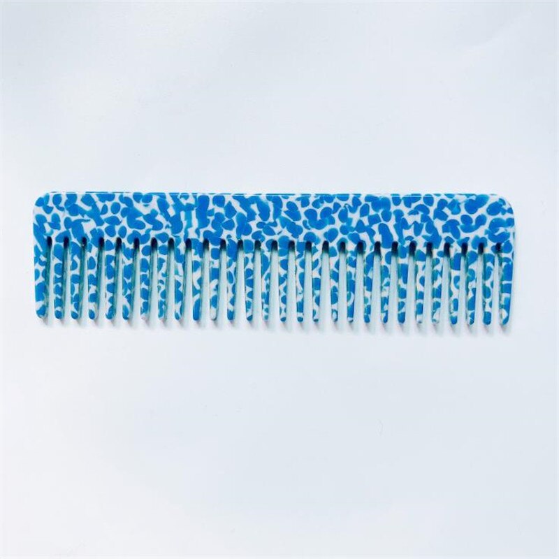 Acétate Massage confortable antistatique peignes à cheveux coloré brosse à cheveux outil de coiffure 2 taille pour les femmes filles: 13cm blue
