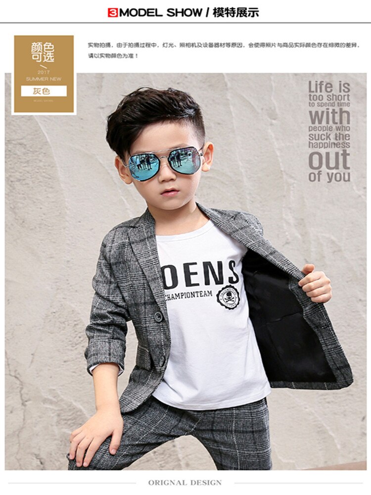 Traje casual para niños traje, conjunto de dos piezas de primavera y otoño para niños grandes, conjunto de dos piezas casual