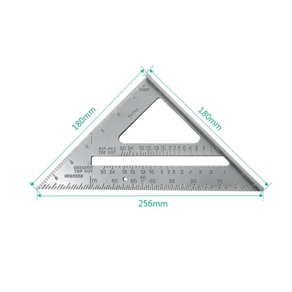Square Ruler Aluminum Alloy Triangle Rule Carpenter Measurement Square Ruler 90 Degree Thickening Angle Rule r60