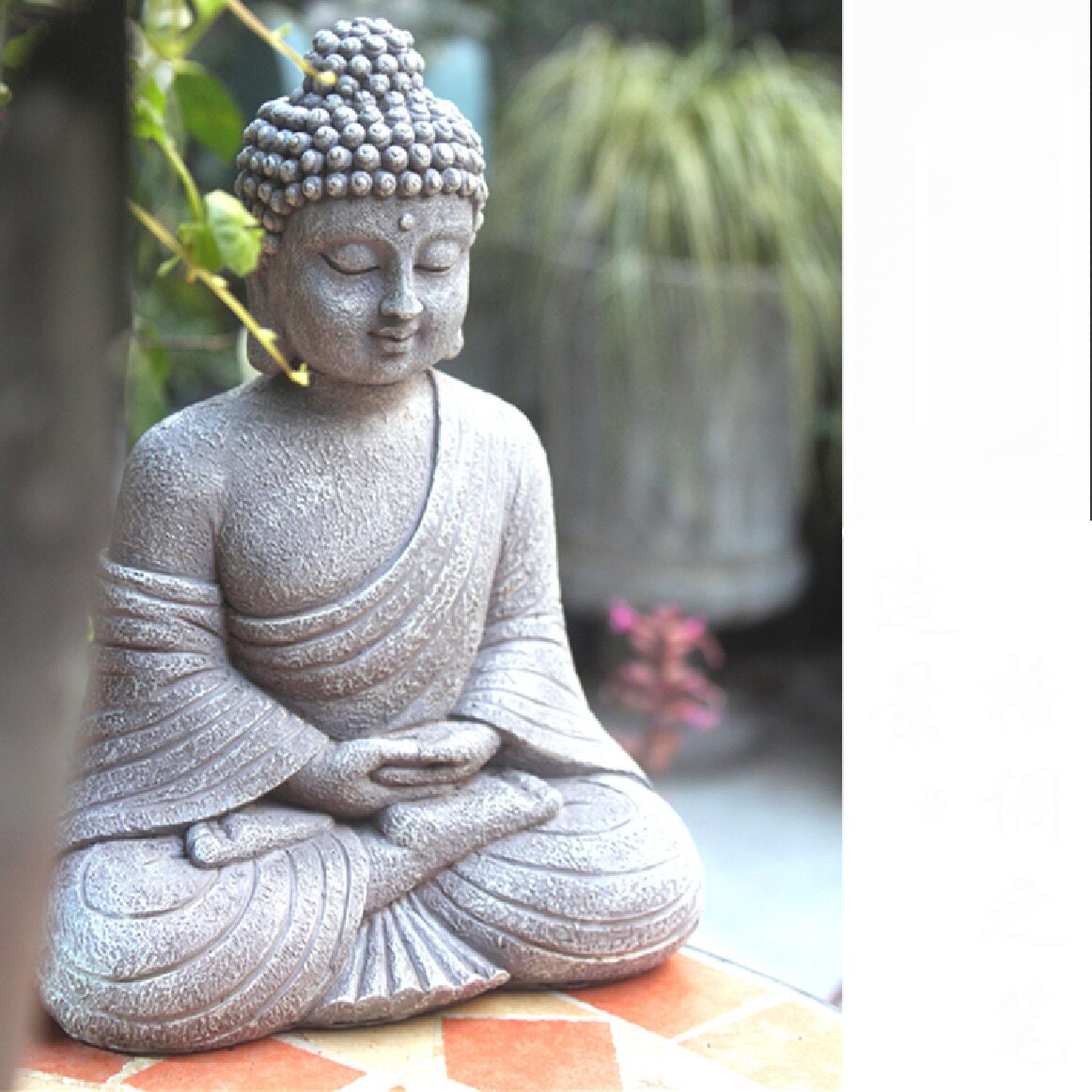 Chinese Garden Buddha Statue Zen Resin Decoration Outdoor Landscape Park Ornaments Crafts Courtyard Lawn Sculpture Accessories