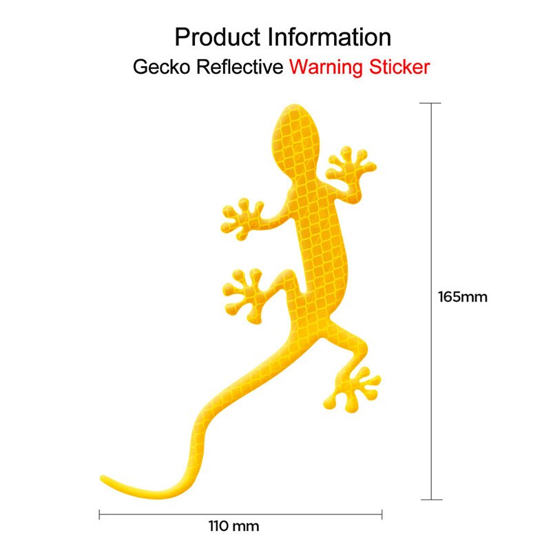 Reflecterende Gecko Sticker Auto Reflecterende Sticker Veiligheid Waarschuwing Mark Body Scratch Blokkeren Stickers 3D Stereo Stickers