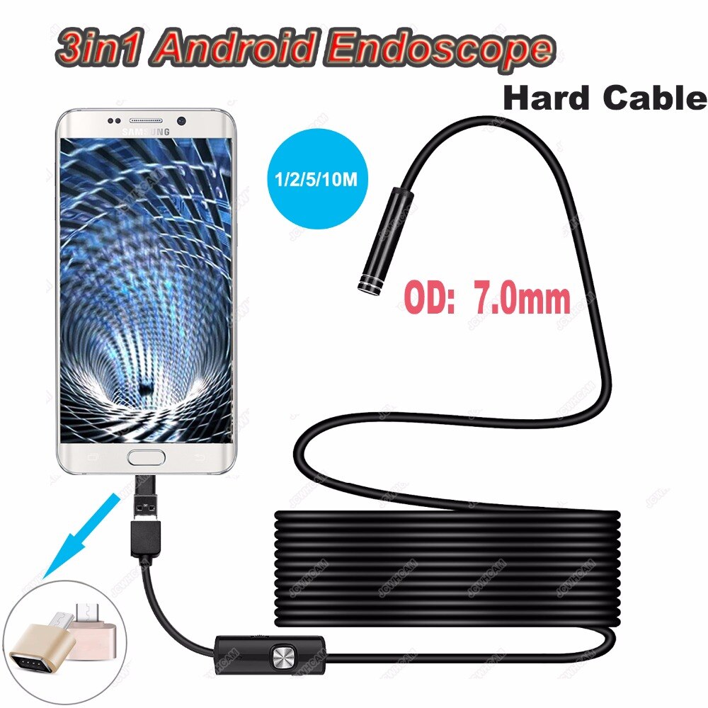 7mm Harde Kabel Android Type-c USB Endoscoop Camera Type C Endoscoop Inspectie Camera PC Android Telefoon Endoscoop pijp Camera