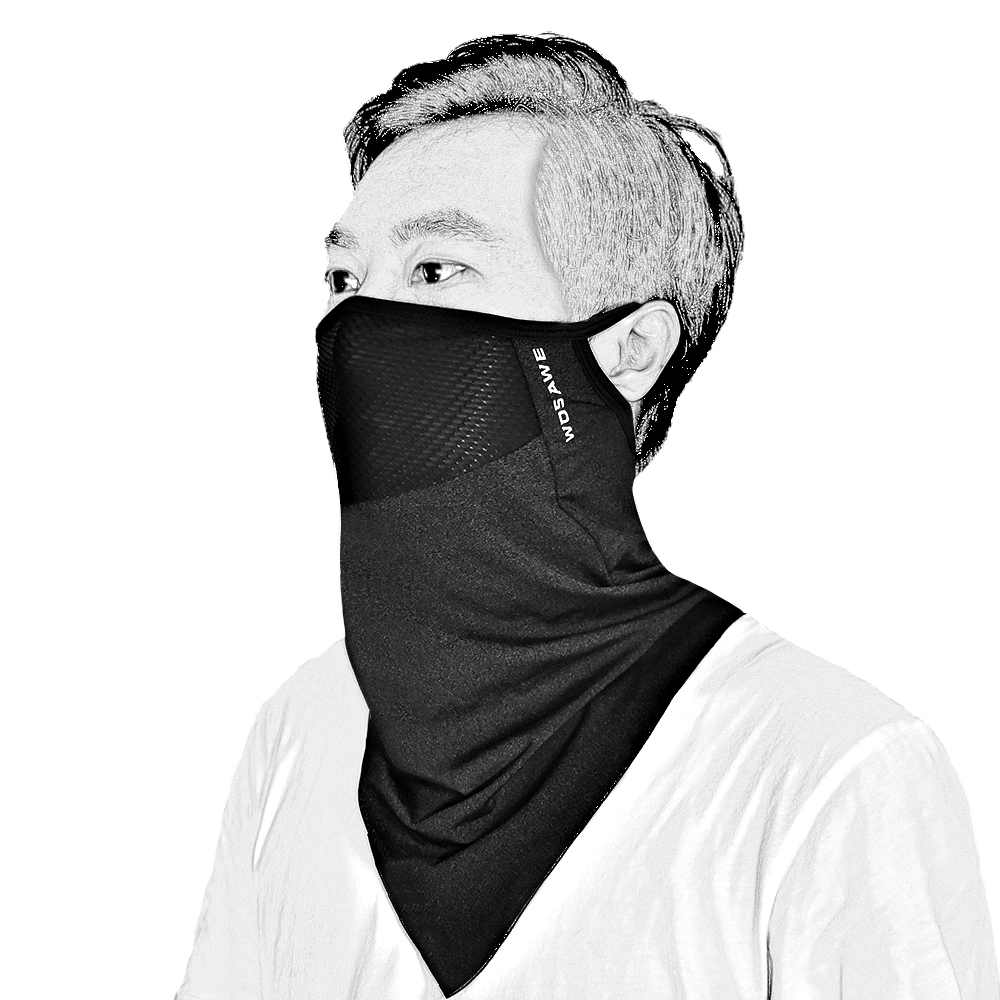 WOSAWE Breathable Motorcycle Face Mask Balaclava Neck Cover Sleeve Triangle Scarf Earloop Motorbike Full Face Shields Adult