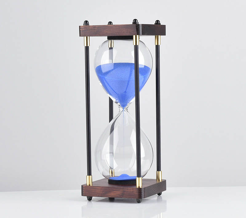 Sablier violet de 30 minutes pour salle de classe, décoration de bureau, fond en bois, verre, minuteur d&#39;étude,: Blue Sand