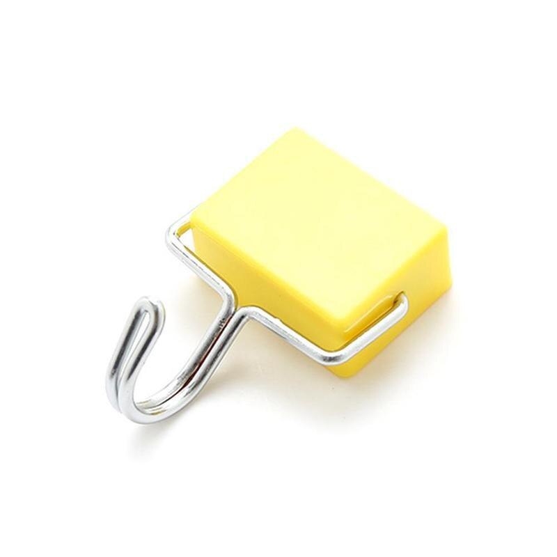 Bonitos imanes de nevera pegatina microondas sin rastro soporte de pared colgante soporte de almacenamiento del hogar imán de decoración Almacenamiento de llaves: 1pcs Yellow