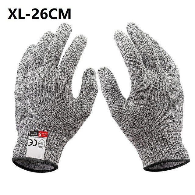 2pcs Cut Resistant Gloves Food Grade Safety Cutting Gloves Level 5 Protection For Oyster Shucking Fish Slicing Meat Wood Carving: D