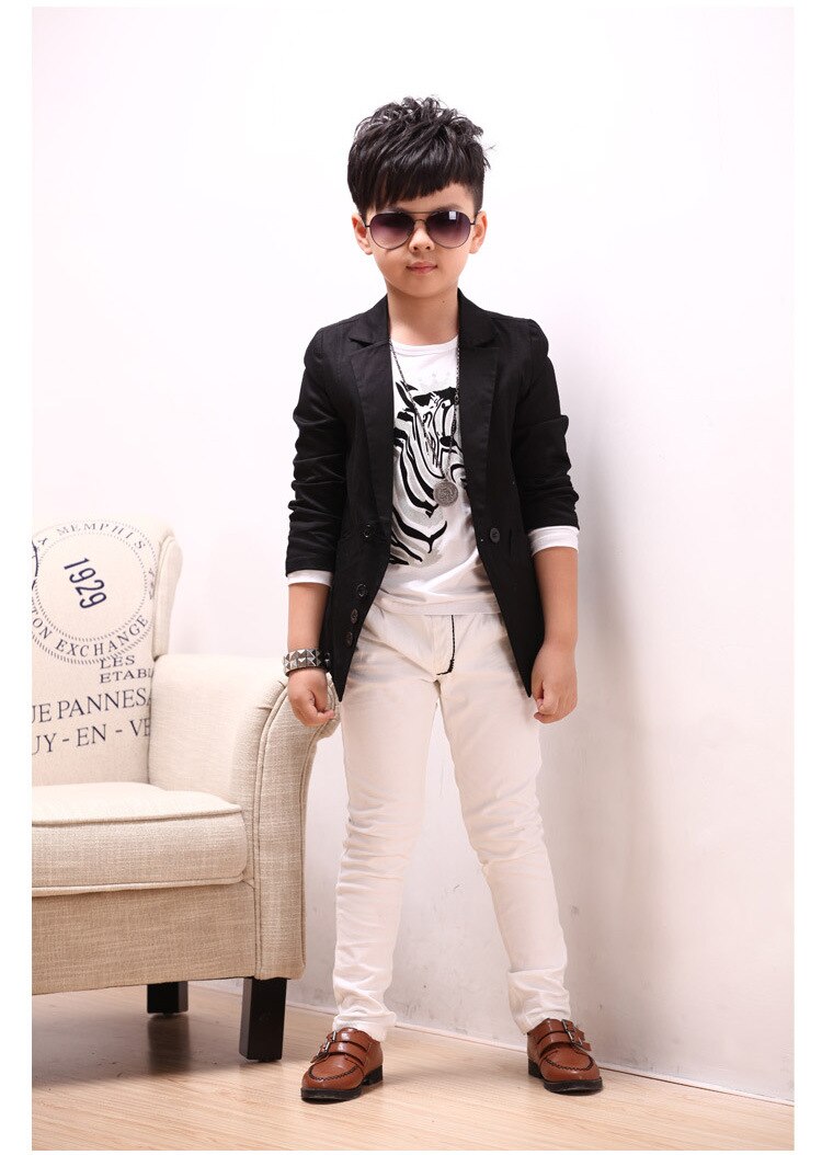 Kids Casual Suits Jacket Boys Korean Style Blazer Children Wedding Blazers for Boys Big Teenager Boys Casual Blazers