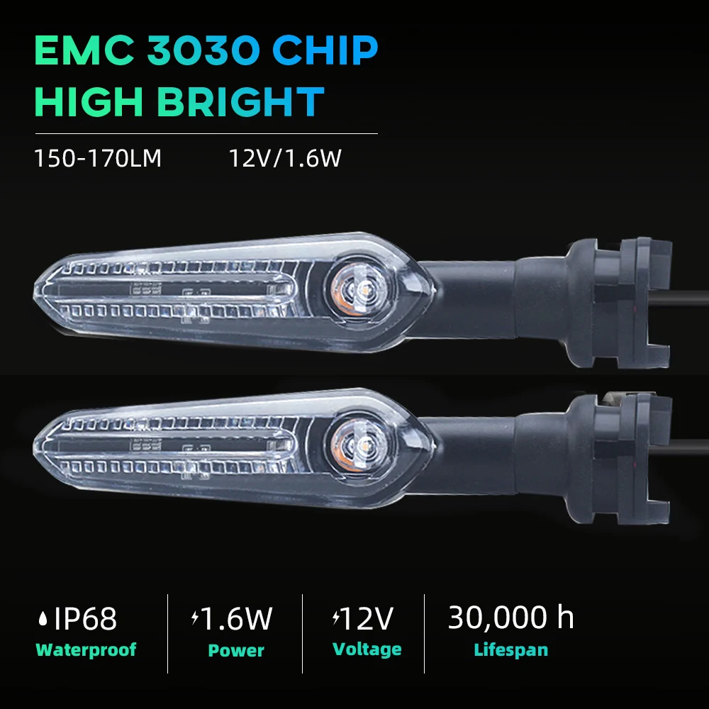 Luz LED de intermitente para motocicleta YAMAHA MT07 Tenere 700 XJ6 FZ6 MT09 Tracer 900 MT10 MT03 FZ25, intermitente direccional