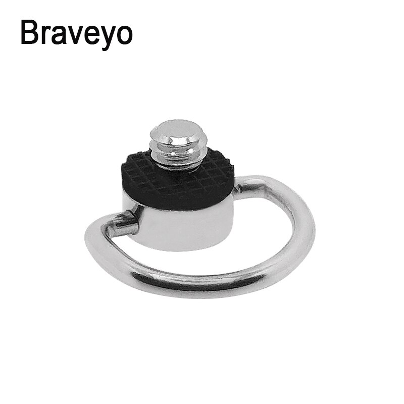 1/4 Schroef Camera D-Ring Vaste Antislip Quick Release Plaat Lanyard Montage Schroef Rvs Voor Dslr statief Balhoofd