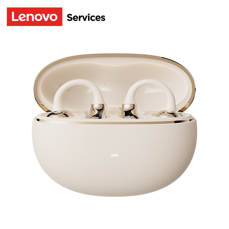 Lenovo  rs123 trådlösa hörlurar med öronklämma, bluetooth 6.0 komforthörlurar med klämma , 0.06s spelhörlurar med låg latens, 30h speltid: Grön