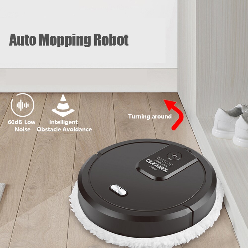 Mopping Robot Cleaner Spray Type Humidifying Wet & Dry Mopping Automatic Cleaning Anti-crash 1500mAh Rechargeable Robots Cleaner