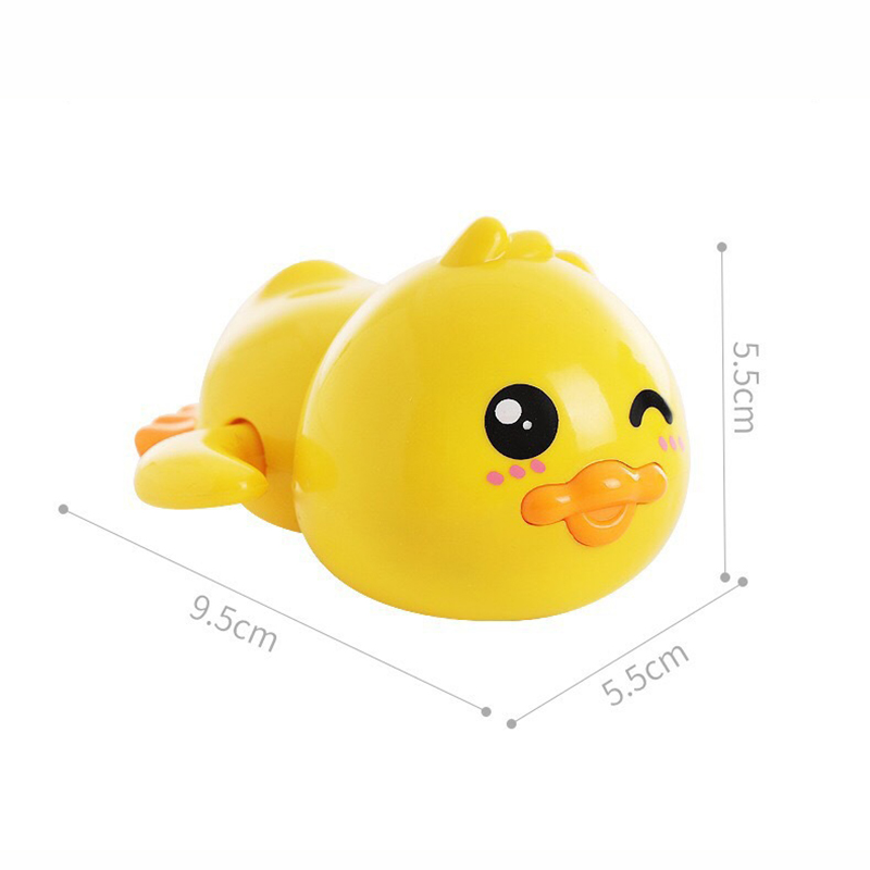 Children's bath toy chain rowboat toy swimming swimming cartoon duck baby early education bath beach: As picture