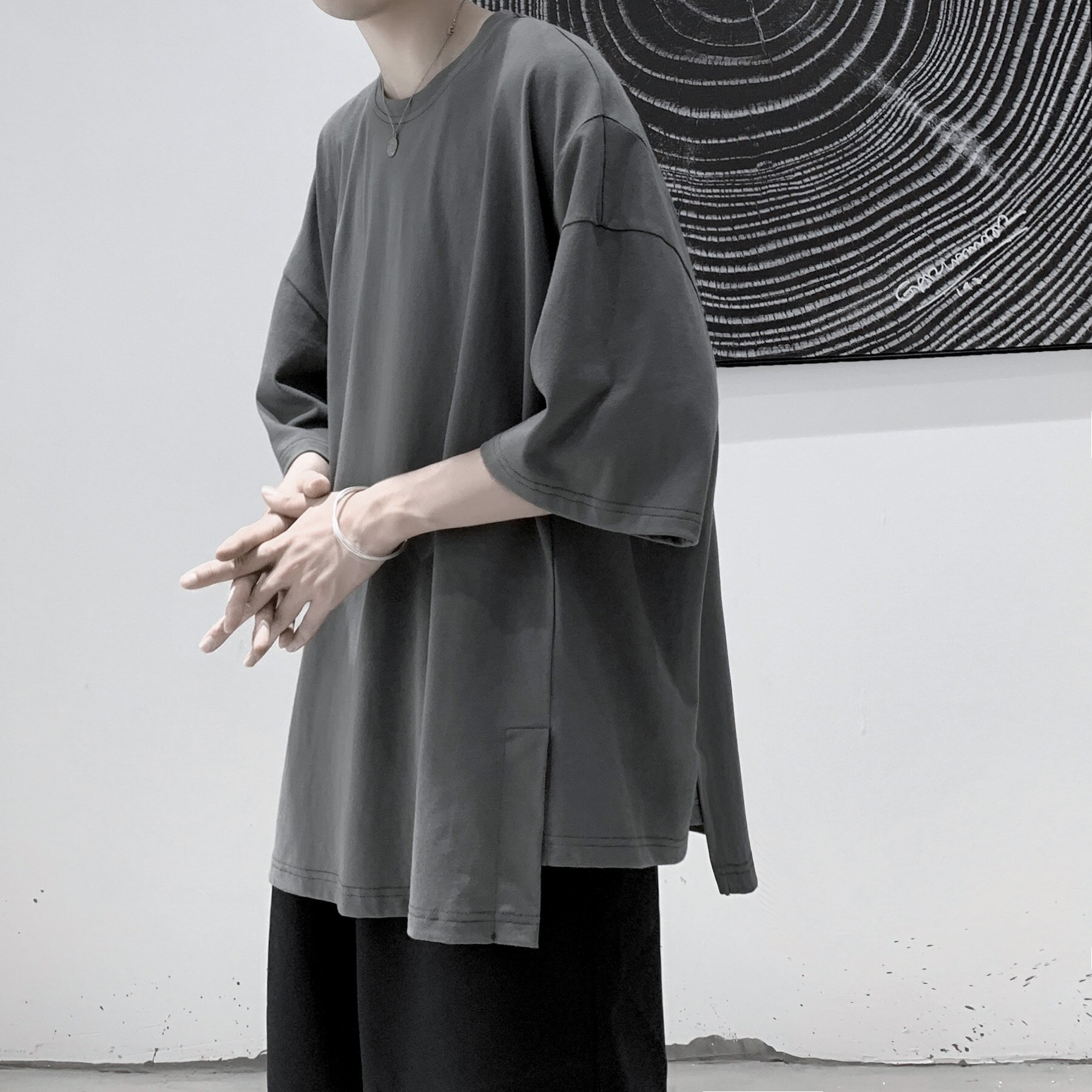 3d skræddersyet bomuld t-shirt harajuku streetwear sexløs stil herre t-shirt