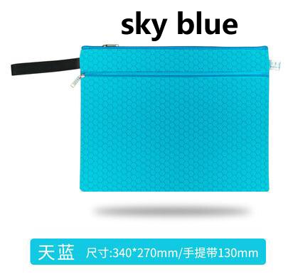 A4 Canvas File Folder Bag Men Portable Office Supplies Organizer Bags Double Layer Portable School Document Supplies: 7