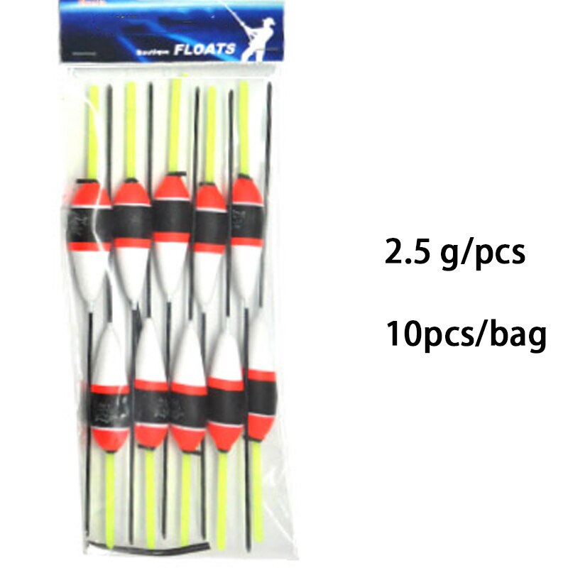 Topline Visgerei 10 Stks/partij Visdobbers Alle Waggler Boei Bobbers Vis Barguzinsky Fir Praalwagens Tackle Karper Pesca Boya Acesorios: 2.5G RED WHITE