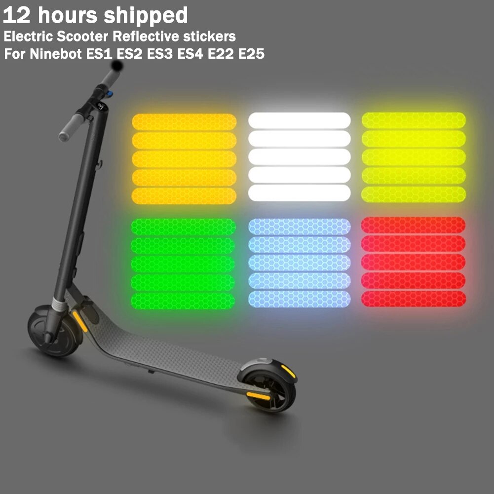 Nuovo 20 pezzi Scooter elettrico parti di Skateboard adesivi notte decalcomanie riflettenti protettive per accessori Ninebot MAX G30 M365
