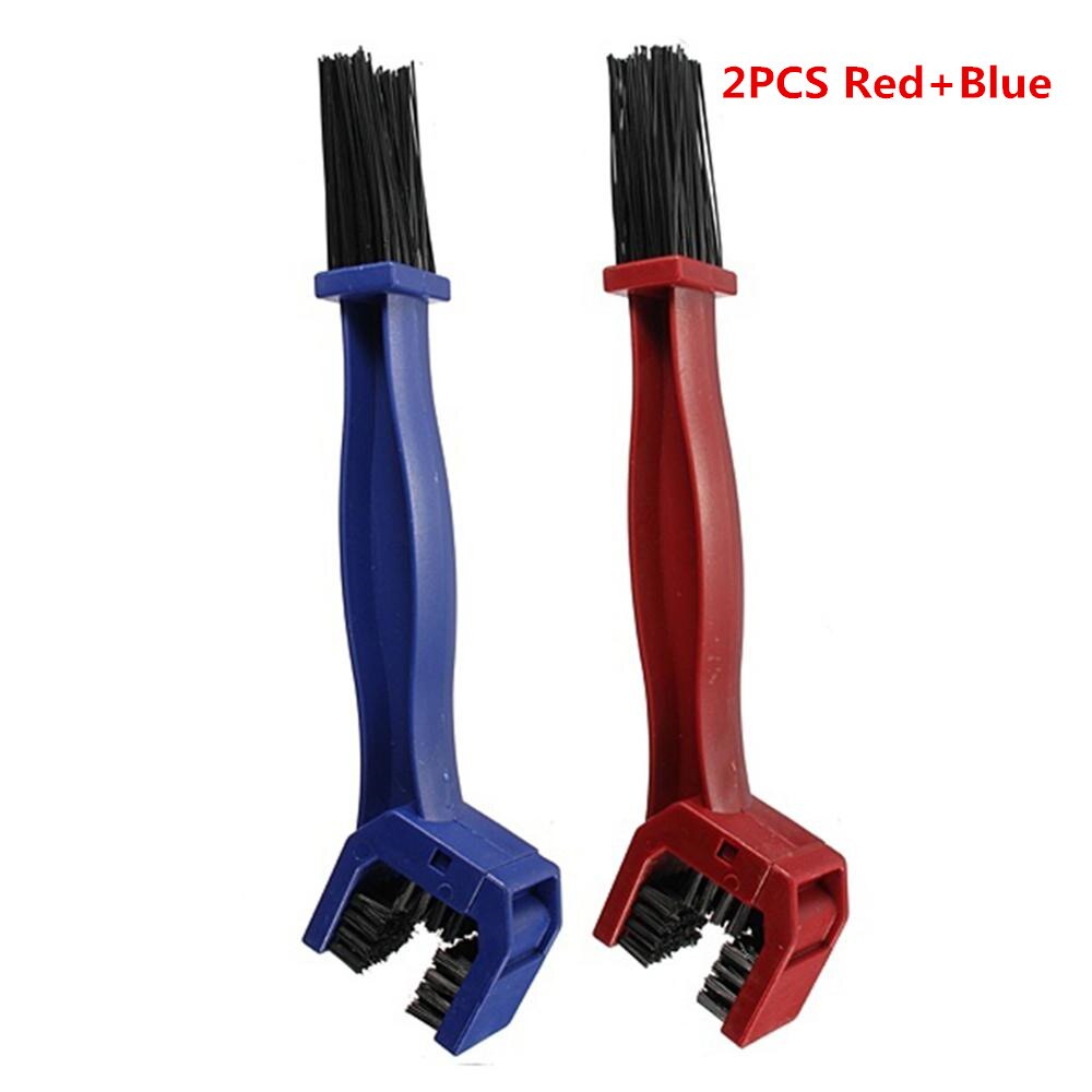2pcs Scrubber Motorcycle blue bike set kit Gear Chain Brush Cleaner Tool For YAMAHA YZ250FX YZ450FX WR250 450 WR250F WR450F: Black red