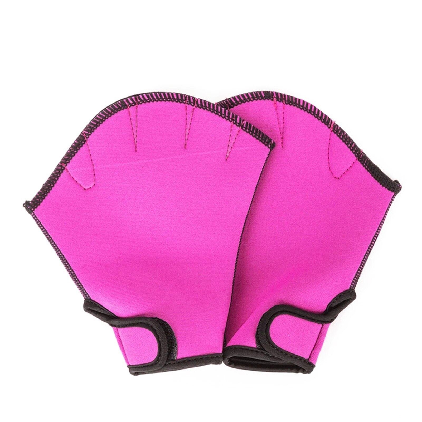Nowe rękawice pływackie bez palców rękawice pływackie odporność na wodę nurkowanie ręczne trening pływacki rękawice do pływania: rose Red S