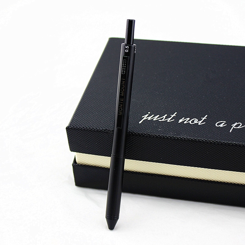 1pcs 4-in-1 Multicolor pen - student Metal Cased - Black , Blue , Red Ballpoint pen and 0.5mm pencil