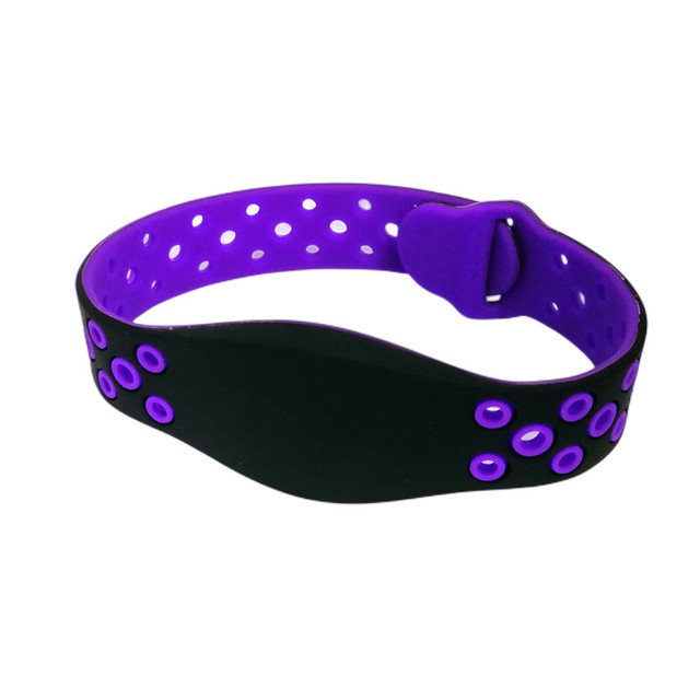 1Pcs 13.56MHz Adjustable RFID Waterproof Soft Wristband Silicone Bracelets NFC Smart S50 1K IC Key Keyfob Card: BROWN