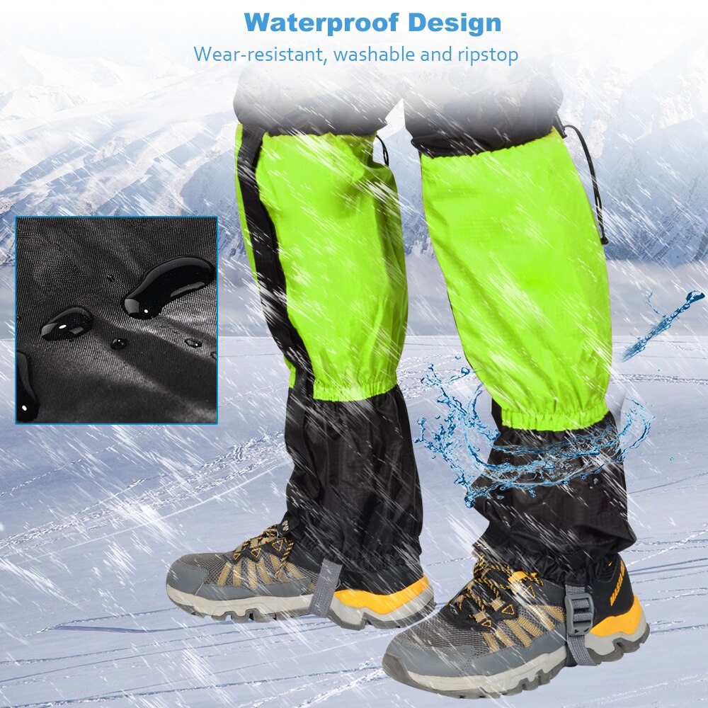 Elino unisex Schnee Stiefel Leggings Gamaschen Wasserdichten Winddicht Bein Wärmer Gamasche Schuhe Abdeckung Überschuhe für Mann Frauen Stiefel