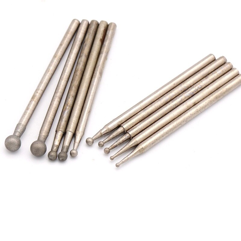 10Pcs Tapered Cone Hoofd Schuurpapier Stok Stalen Schacht Zand Papier Voor Polijsten Slijpen Schurende Grit Burs Stok Schuren