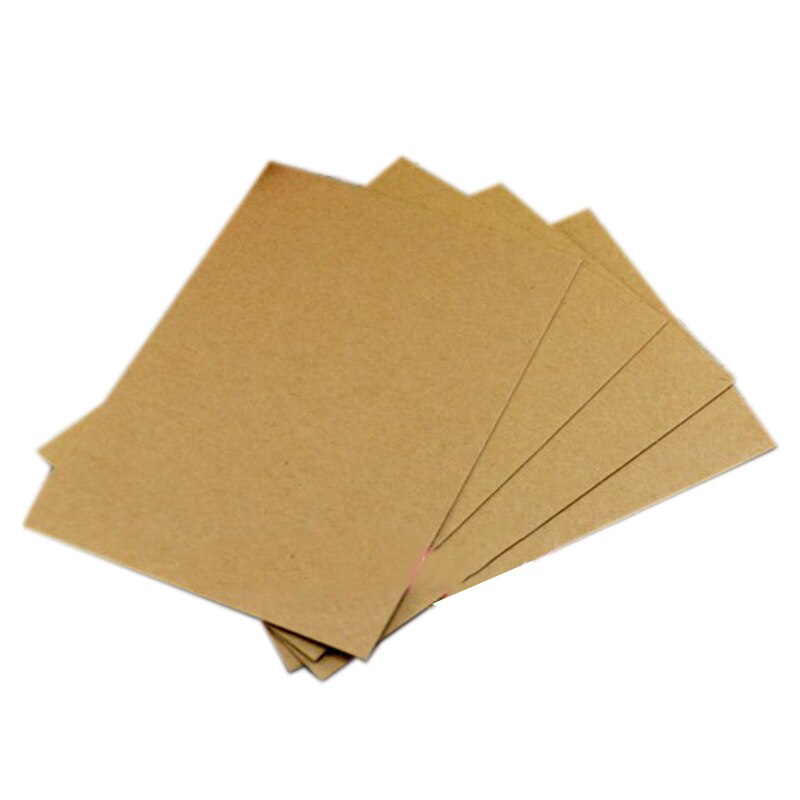 20 piezas en blanco tarjeta de felicitación de papel Kraft postal Vintage tarjetas postales en blanco DIY pintado a mano Graffiti Tarjeta de mensaje @ M23: brown