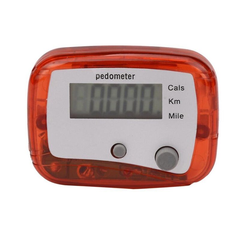 Mini Digital Calculation Clip-on Passometer LCD Pedometer for Walking Running Jogging Training Step Counter Double Keys