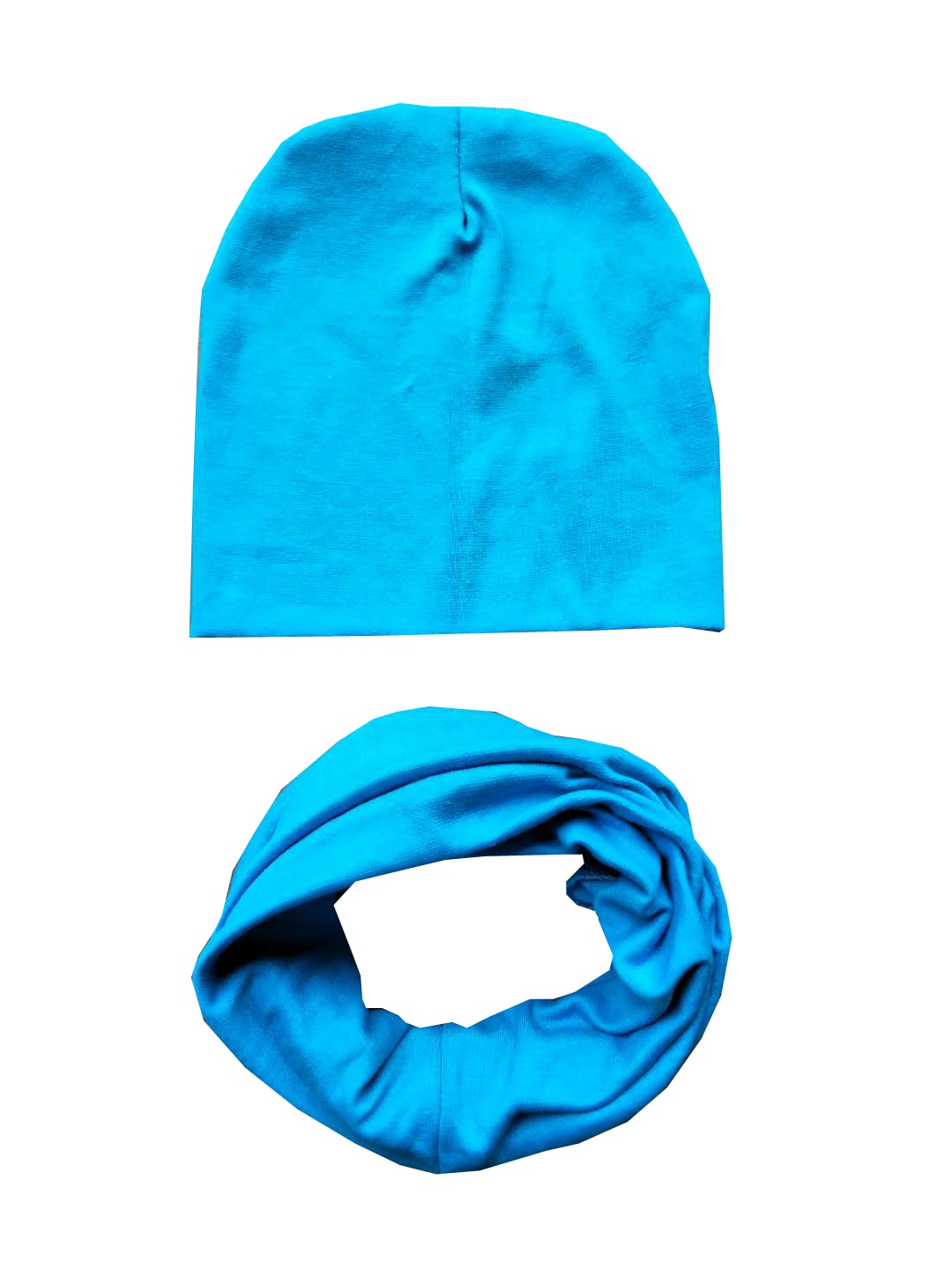 MAYA STEPAN 1 Set Winter Autumn Baby Hat Girl Boy Cap Cotton Scarf Beanie Infant knitted toddlers Children Crochet Snood Cloth: Blue