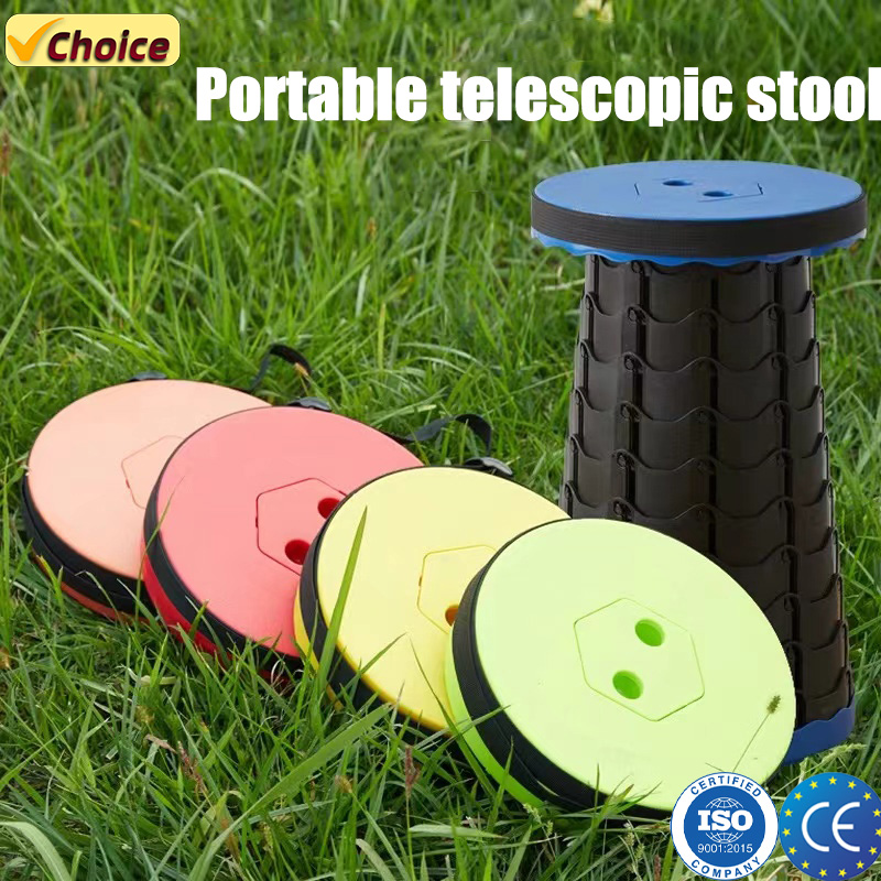 Silla plegable redonda portátil, silla de acordeón con ajuste de altura, herramienta Simple, elefante para Columpio de patio de recreo, novedad de 2024