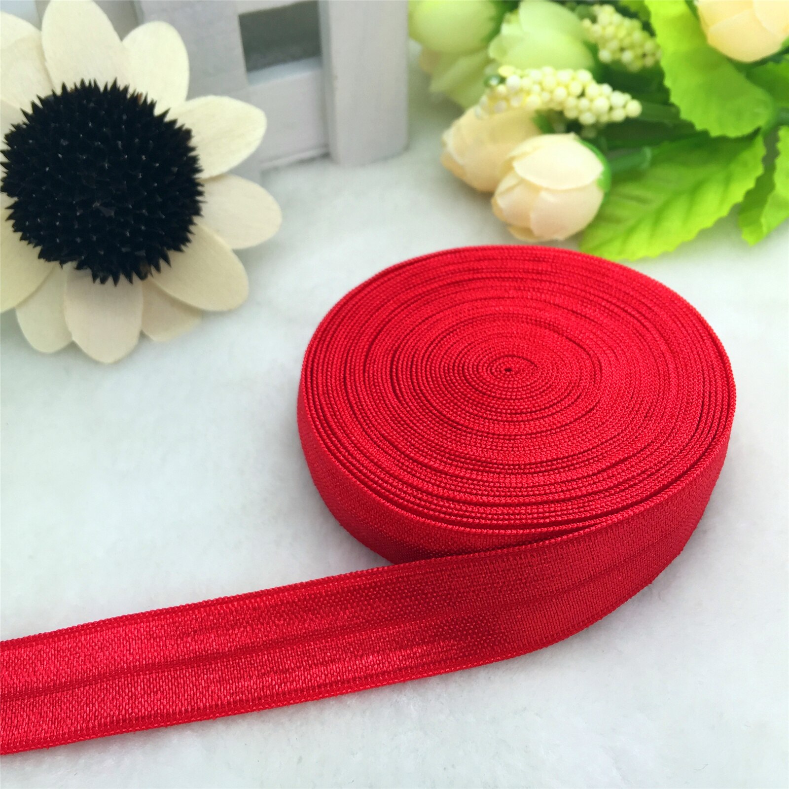 5 Yards 5/8 "15 MM Multirole Foldover Elastische Spandex Satijn Band Elastiekjes