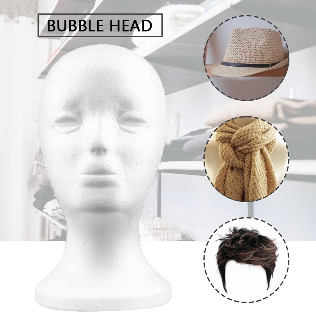 Faroot – tête de Mannequin en polystyrène blanc Durable, modèle de perruque, lunettes, présentoir de chapeaux
