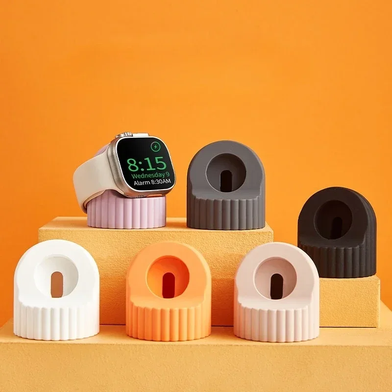 Siliconen Horloge Oplader Stand Voor Apple Horloge Serie Ultra/8/7/6/SE/5/4/3/2 49 45 44 42mm 41 40 38mm Laadstation Dock Houder