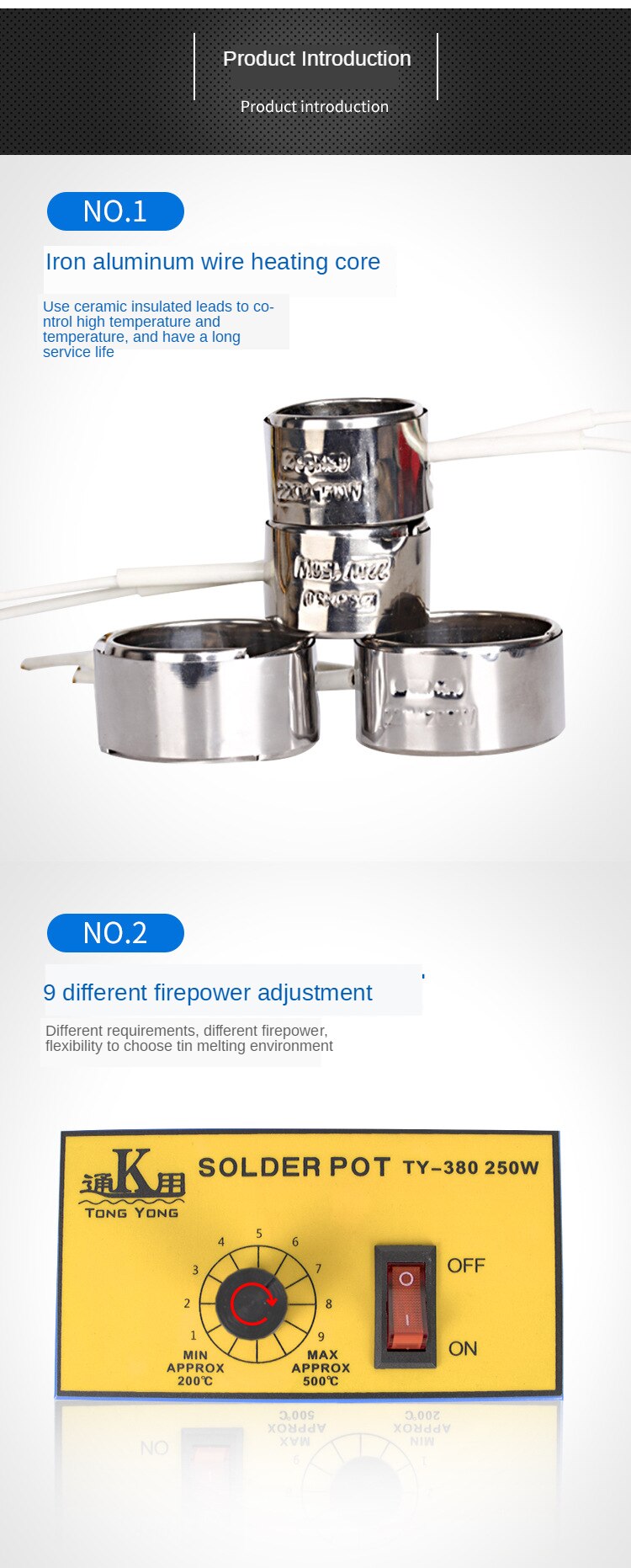 Small household tin melting furnace lead-free adjustable temperature titanium plating tin furnace