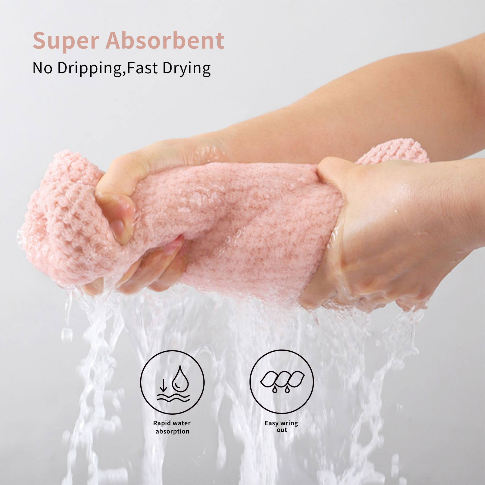 Parel Katoenen Haar Handdoek Wrap Super Absorberend Sneldrogend Haar Handdoeken Microfiber Haar Hoed Caps Voor Drogen Krullend Lang Dik Haar
