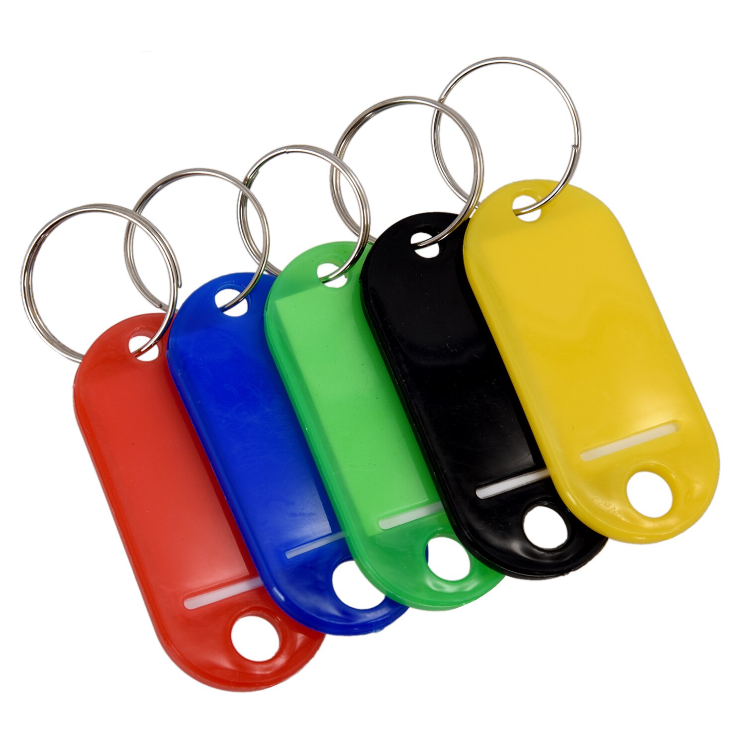 50 Stuks Plastic Sleutelhanger Key Tags Id Label Naam Tags Split Ring