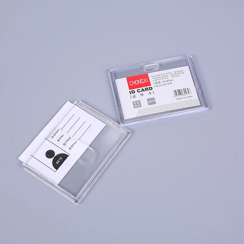 Couvercle de carte en plastique Transparent, pour hommes et femmes, carte de crédit, carte de Bus pour enfants, étui de protection