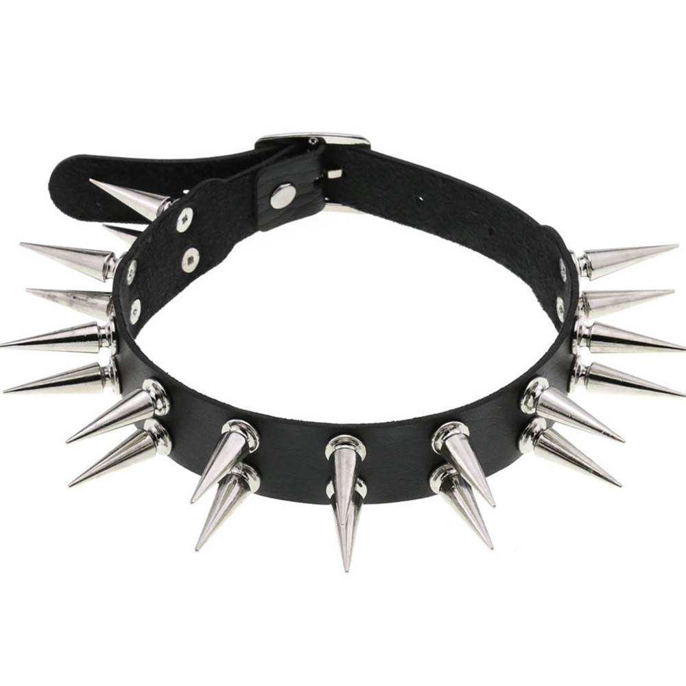 DIEZI Gothic Sexy 16 kolorowa skóra PU naszyjnik kobiety w stylu Vintage moda nit wisiorek w kształcie gwiazdy Choker naszyjniki 2021 nowa biżuteria