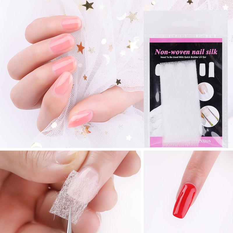 Nagelvård glasfiber silke naglar wrap klistermärken glasfibernaglar stark vidhäftning nagelförlängningsverktyg set