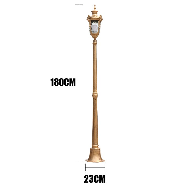 (H≈1.8M)Garden light outdoor waterproof garden landscape light high pole street light villa community road lawn park light: Bronze