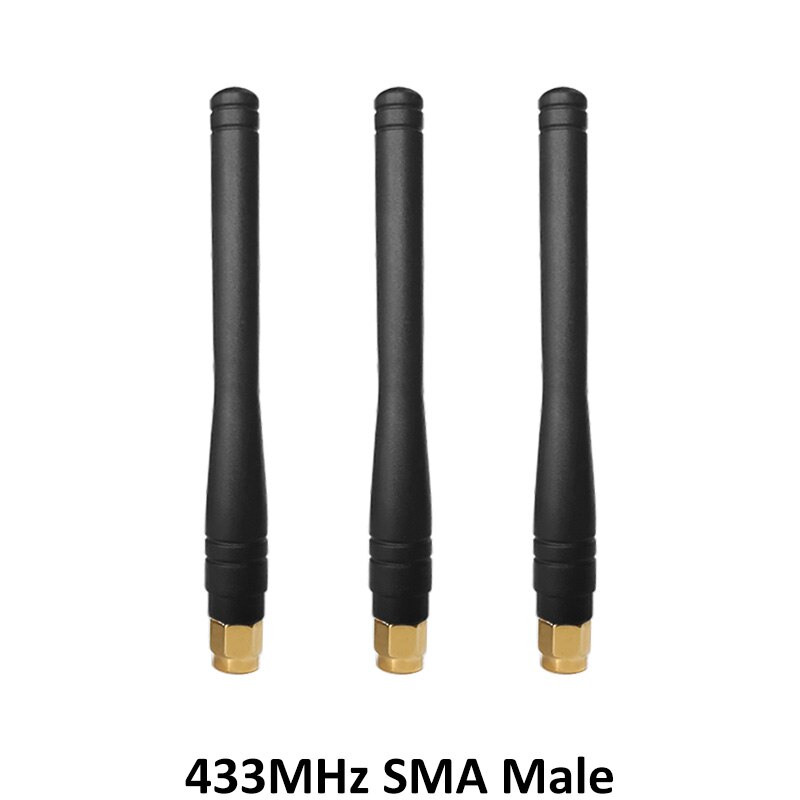 433MHz antenna 3dbi SMA Male Connector 433 mhz antena rubber waterproof antenne for wireless watermeter Gasmeter Lorawan Emeter