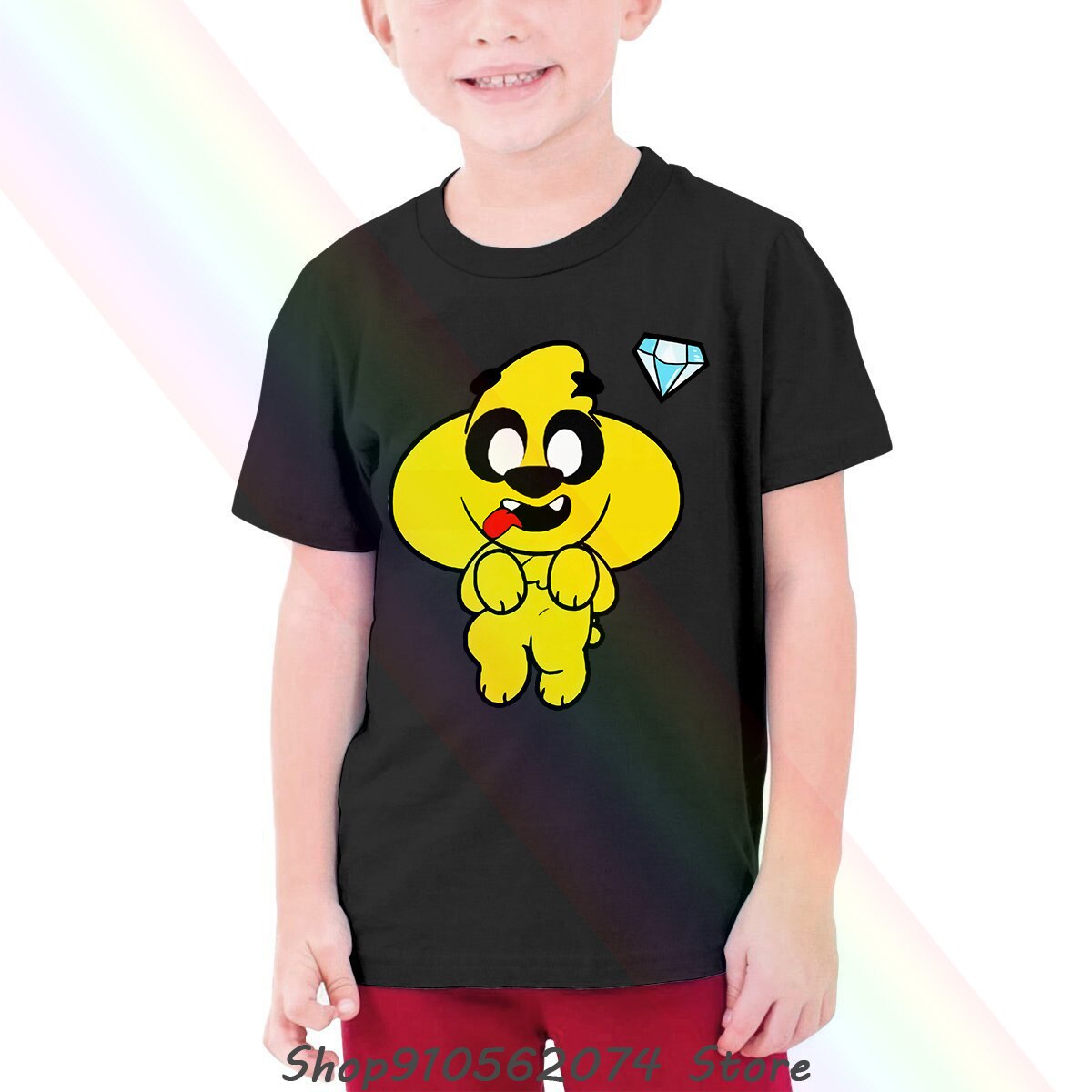 Los hombres Camisa De Mikecrack(1) diadema niños Camiseta De cuello BSTZC: 4000894880972-TCB / XS
