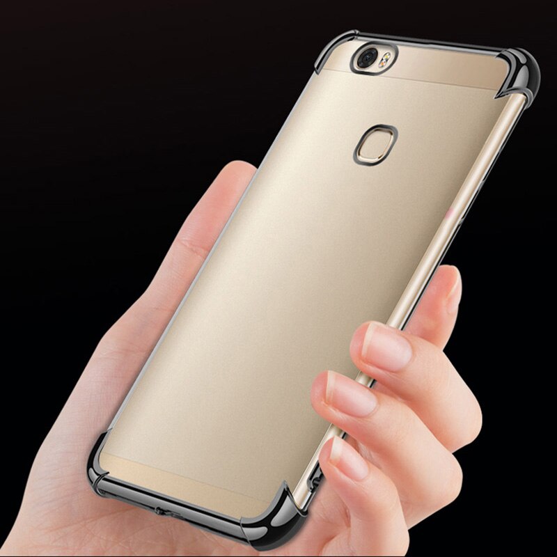 Caso macio tpu para huawei honor note 8 caso ultra fino transparente chapeamento brilhando casos para honra note8 misturado capa de silicone