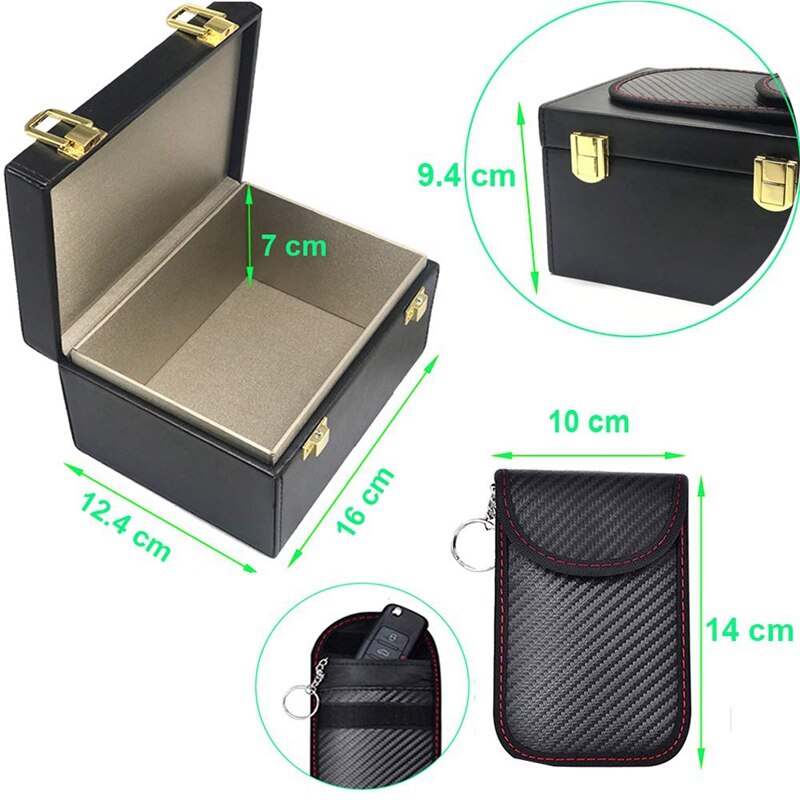 Faraday – boîte de rangement Anti-vol, cartes de téléphone de sécurité pour voiture sans clé RFID, boîte de blindage Faraday, boîte de protection, boîte de rangement sans clé