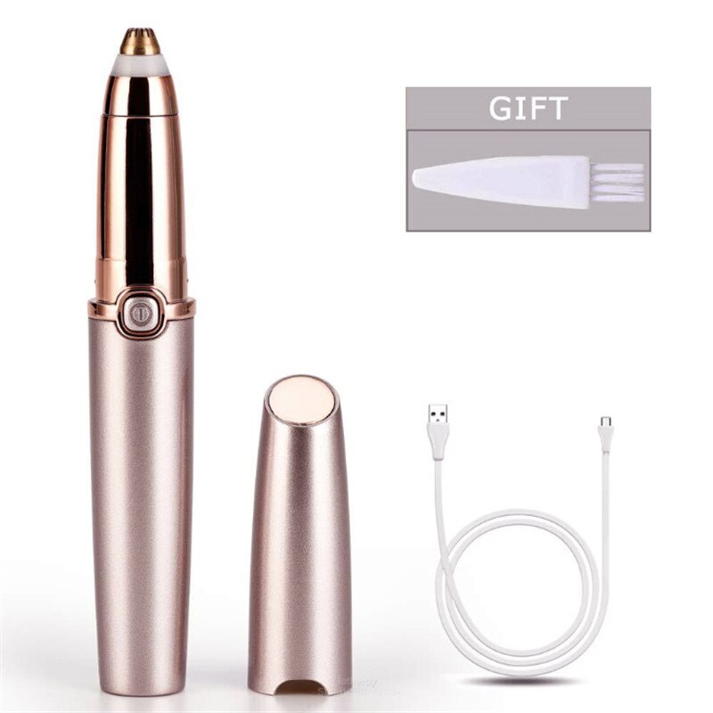 Womens Wenkbrauw Scheerapparaat Verwijder Gezichtshaar Usb Wenkbrauw Trimmer Facial Gezicht Scheermes Mini Kleine Draagbare Elektrische Trimer Voor Vrouwen