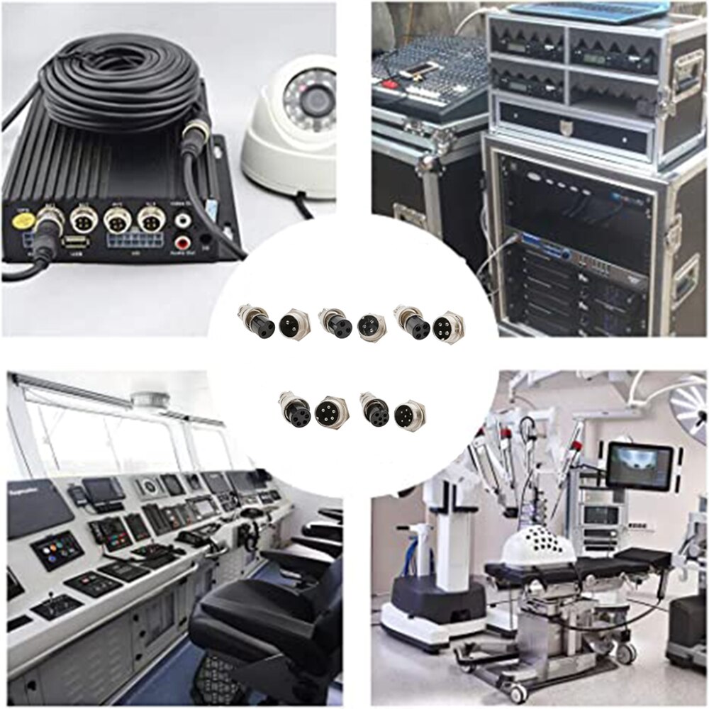 Connecteur d'aviation GX12, 2 3 4 5 6 broches, panneau de prise, connecteurs de montage en métal, adaptateur 12MM