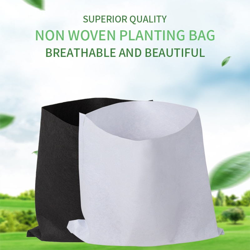 Plant Groeien Zakken Ademend Non-woven Beluchting Stof Potten 5Pcs Bloempot Voeding Tas Zaailing Zak