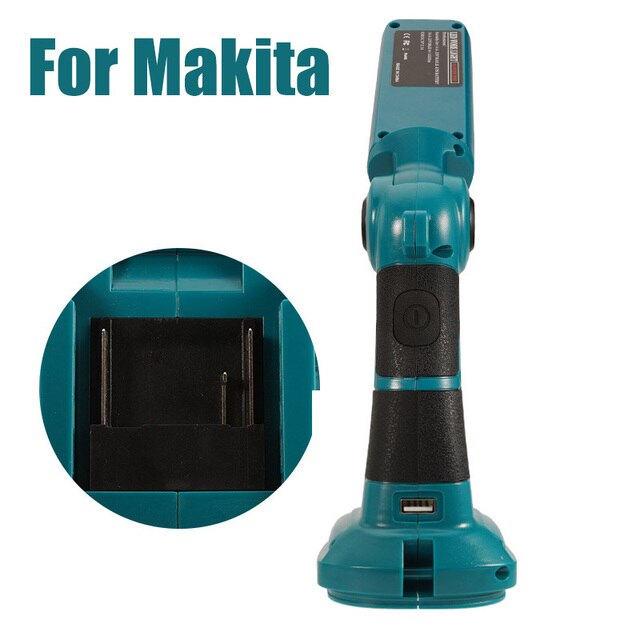 12W Tool Licht Voor Dewalt Voor Makita Voor Bosch Voor Milwaukee 18V Lithium Ion Batterij Zaklamp Indoor Outdoor led Werken Lamp: For Makita
